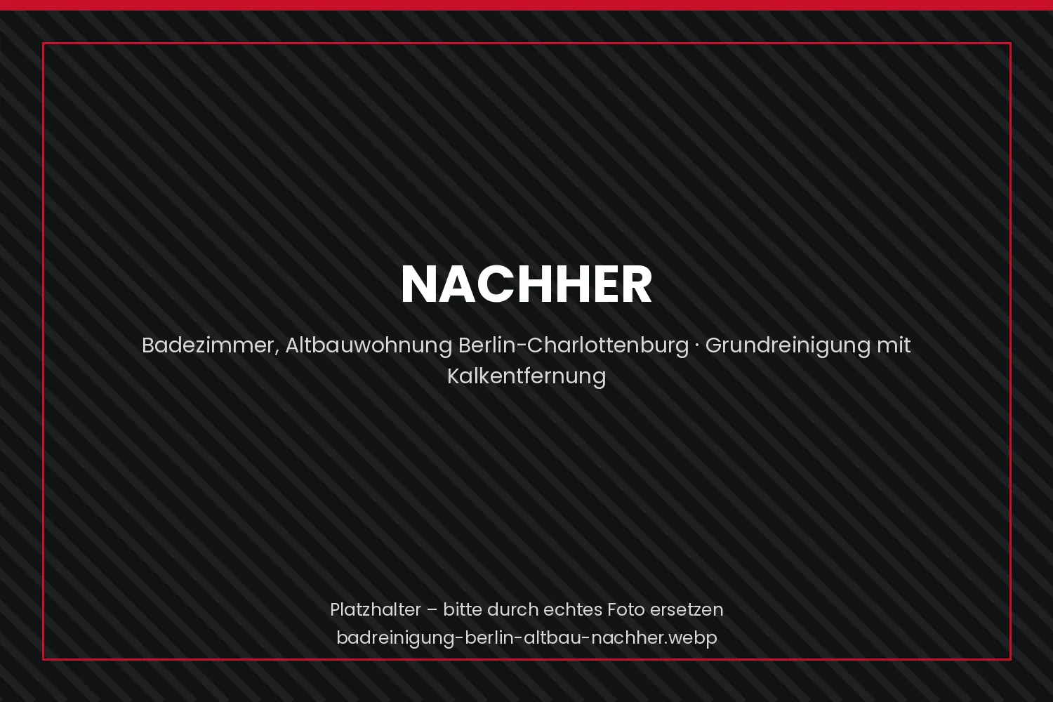 Badezimmer einer Berliner Altbauwohnung nach Kalkentfernung und Desinfektion durch Koser Facility Management