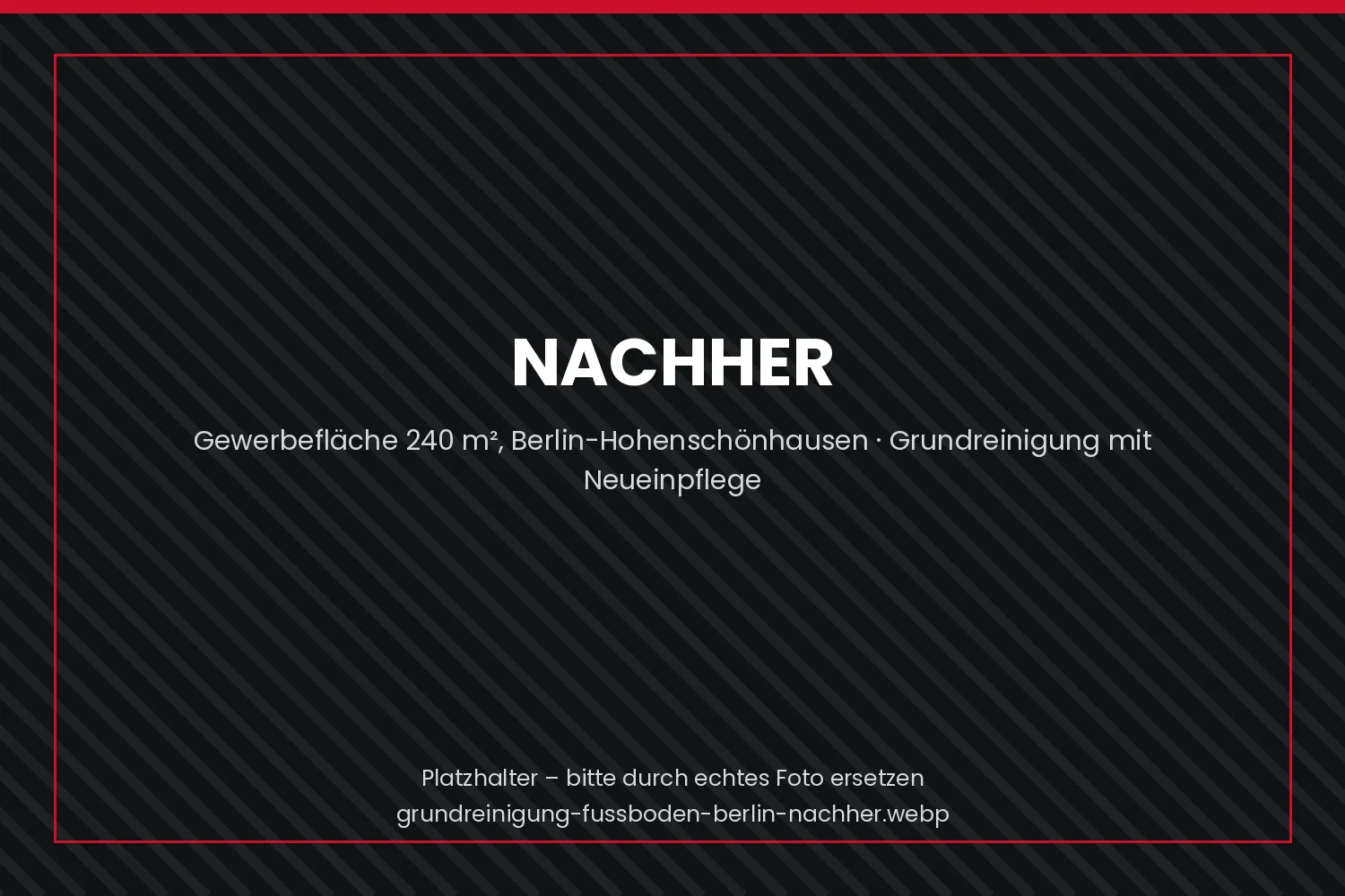 Gewerbeboden in Berlin nach Grundreinigung und Neueinpflege durch Koser Facility Management