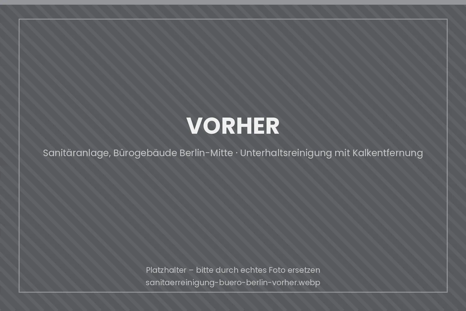 Sanitärbereich eines Bürogebäudes in Berlin vor der Reinigung mit Kalkablagerungen an Armaturen und Waschbecken